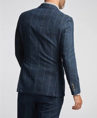 Voguable New Men's Suit Two Buttons 2 Pieces Blazer Pants Buckle Work Wool Wear Checkered Wedding Prom voguable