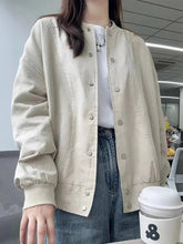 Retro Corduroy Patchwork Jackets Women Fall Loose Long Sleeve Vintage Baseball Coats American Casual Streetwear Bf Solid Outwear voguable