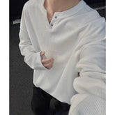 Spring Long Sleeved T-shirt Men Fashion Plaid V-neck T Shirt Men Streetwear Korean Loose Pullover T Shirt Mens Top Plus Size voguable