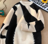 Voguable Women's Thickened Warm Casual Knitwear Sweater Stylish Versatile Autumn Winter Fashion Lazy Style Crew Neck Pullovers voguable