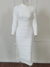 Voguable Y2k Solid Color Bodycon Party Long Dress Elegant Long Sleeve Slim Fit Party Dress Skinny O-neck Women's Floor-length Dress voguable