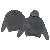 Fashion Represent retro washed distressed solid color sweatshirt high street loose casual hoodie fog style men and women trend voguable