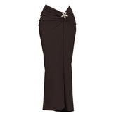 3Pcs One Shoulder Swimsuit Sexy Women Bikini With Long Skirt Shiny Star Swimwear Push Up Biquini Female Bathingsuit Beachwear voguable