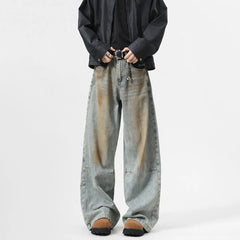 Men's Jeans baggy Denim pants Loose Fit Casual Style American Streetwear Straight Novel design Leg Pants Trendy Brand