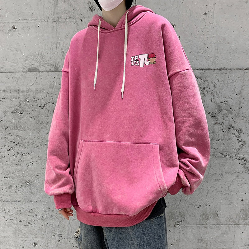Y2k New Oversized Pink Letter Anime Hoodie Print Sweater High Street Grunge Sweatshirts Harajuku Goth Streetwear Women Clothing voguable