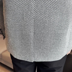 Voguable Men's Casual Checkered Suit Jacket High-quality Korean Luxury Business Slim Fit Blazer Wedding Groom Tailcoat Suit Size 4XL-M voguable