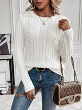 Women's autumn and winter solid color round neck pullover long sleeved knitted sweater voguable