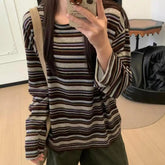 Voguable Korean Campus Style Long-sleeved T-shirt Women Super Hot Slimming Loose Top voguable