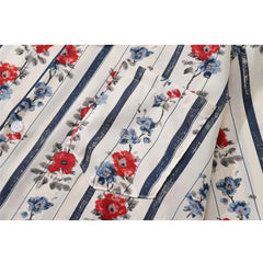 Striped Flower Tropic Hawaiian Shirts for Men Summer Retro Shirt Unisex Clothing voguable