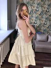 Voguable Vintage Girls y2k Sweet Cascading Yellow Dress 2024 Fashion Ladies Soft Cotton Cute Midi Dresses for Women Chic Outfits voguable