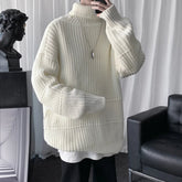 Autumn Winter Mens Casual Turtleneck Pullover Men's Long Sleeve Rollneck Sweater Korean Style Fashion Warm Knitted Sweater voguable