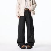 Floor jeans men Wide Leg Denim Pants Baggy Low Waist Boyfriend Jeans Personality design Loose Fit Jeans Cyber Grunge Streetwear voguable