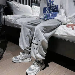 Voguable Smile Streetwear Sweatpants Male Vintage Y2k Casual Joggers Men Sport Ankle-length Trousers Basketball Man voguable