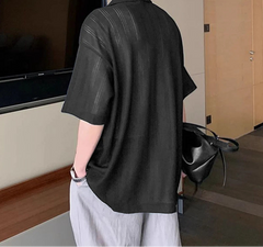 Summer Men Shirt Striped Lapel Short Sleeve Men Clothing Streetwear 2025 Korean Style Loose Fashion Casual Male Shirts INCERUN voguable