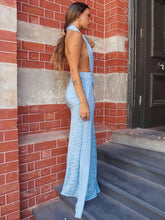 Halter Deep V Neck Sexy Maxi Dress For Women Elegant Fashion Lace Sleeveless Backless Ruched Bodycon Club Long Dress voguable