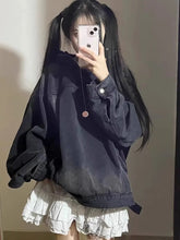 American Denim Jacket Hooded Pullover Sweatshirt For Men Women Trendy Couple's Clothing Oversized Hoodie Harajuku Gothic hoodie voguable