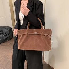 Velvet Big Top-handle Bags For Women Winter Latest Designer Handbags Luxury Pure Color Large Capacity Shopper Totes Female voguable