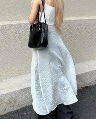 Beach Style Solid Long Camis Tops Holiday Slash Neck Sleeveless Tank Tops Women Summer Fashion Streetwear Tanks voguable