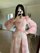 Voguable Chiffon Long Sleeve Floral Midi Dress Chic French Slim Elegant Women Dress Casual Fashion Beach Style Office Lady Dresses voguable