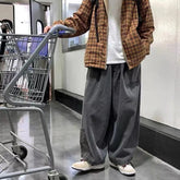 Streetwear multi-pocket jeans cargo pantsLoose Plus Size Wide Leg Pants Japanese Harajuku Casual Denim Pants Men Clothing voguable