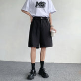 Voguable Summer Suit Shorts Men Fashion Social Men Dress Shorts Korean Business Casual Black Shorts Men Office Formal Shorts M-2XL voguable