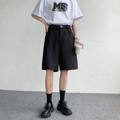 Voguable Summer Suit Shorts Men Fashion Social Men Dress Shorts Korean Business Casual Black Shorts Men Office Formal Shorts M-2XL voguable