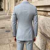 Voguable 7XL-XS (Jacket + Pants) Italian Style Luxury Striped Men Party Tuxedos Fashion Men's Wedding Social Slim Fit Suit 2 Piece Set voguable