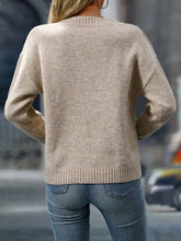 Autumn and winter women's casual V-neck pullover long sleeved knitted sweater voguable