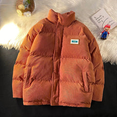 Harajuku Men's Warm Parkas Winter Coat Corduroy Cotton Oversize Male Winter Jackets Windbreaker Padded Coat Woman Parkas gotmes-shop