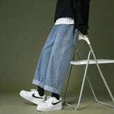 Black Jeans Men Oversized Fashion Casual Wide Leg Jeans Men Streetwear Hip-hop Loose Blue Jeans Mens Vintage Denim Pants M-3XL voguable