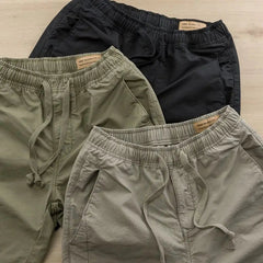 Voguable Summer Men's Casual Sports orts Elastic Waist Five-Point Pure Cotton Waed Workwear f-Length Outerwear Mid-Pants voguable