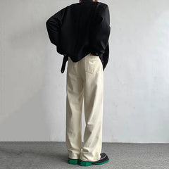 Baggy Beige Jeans Men Fashion Casual Oversized Wide Leg Jeans Men Streetwear Korean Loose Straight Denim Pants Mens Trousers voguable