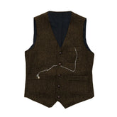 Casual Formal Business Vest for Men Single Breasted Slim Fit Vintage Waistcoat Casual Gilet voguable