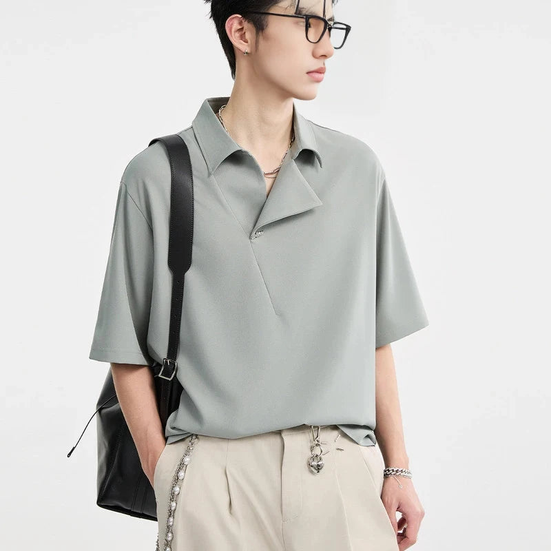 New Men Polo Shirt manSolid Button Down Collar Soft Comfortable Unique Design Slim Fit Breathable Golf Tennis Outdoor Business voguable