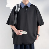 Voguable M-XXXXXL Plus Size Trending Plaid Henley T Shirts for Men Versatile Collar Detail & Breathable Casual Essential Summer Tops voguable