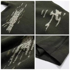 Japanese Trendy Men's Sweaters Light Luxury Knitted Color Clashing O Neck Long Sleeve Pullover Casual High Street Knitwear M-3XL voguable