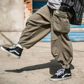 Voguable Harajuku Y2k Baggy Cargo Pants Joggers Streetwear Ankle-Length Casual Harem Long Trousers Men Wide Leg Oversize New voguable