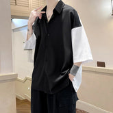 Summer Short Sleeve Shirt Men Fashion Oversized Ice Silk Shirt Men Streetwear Loose Casual Shirts Mens Hawaiian Shirt M-3XL voguable