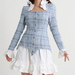 New Long-sleeved Tops Princess Style Women Mini Dress Sets 2023 Fashion Sexy Women's Clothing Long Sleeve Sweet Women Dresses voguable