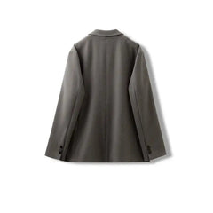 Simple Button Wooolen Coat Casual Wool Suit Jacket Men's Autumn Winter American High-end Business Casual Thick Wool Suit Top voguable