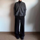 New Korean Fashion Men Cardigan Light Luxury Knitted O Neck Long Sleeve Sweater Coats Autumn Leisure Premium Quality Knitwear voguable