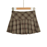 Mini Skirts For Woman Korean Fashion Red Plaid Skirts Women Y2k Clothes Cute Short Skirts Harajuku Vintage Pleated Skirts Preppy Pbong