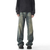 Mens Straight Leg Washed Classic Vintage Denim Jeans Comfort Fit Casual Fashion High Quality Durable Trendy Timeless Trousers voguable