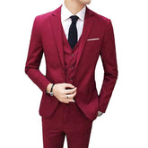 Latest Design Elegant Suits For Men Slim Fit Groom Tuxedo Wedding Male Suit Formal Business Men Clothing Costume Homme 3 Piece voguable