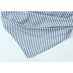 Voguable American Retro Striped Strapless Tops Sexy Women Back Zipper Pleats Holiday Summer Crop Top voguable