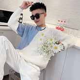 Autumn Winter KPOP Fashion Style Harajuku Slim Fit Tops Loose All Match Casual Knitwear Contrasting Colors Long Sleeve Sweaters voguable