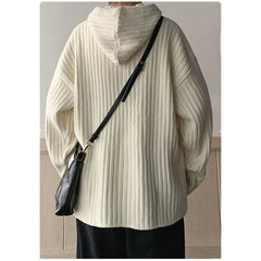 Voguable High-end Feel American Vintage Sweater Men's Lazy Hooded Sweater Couple Button Oversize Knit Men Clothing Coat S-3XL voguable