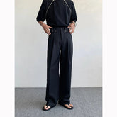 Black Oversized Suit Pants Men Fashion Social Mens Dress Pants Korean Loose Straight Wide Leg Pants Mens Office Formal Trousers voguable