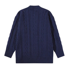 Korean Fashion Men Cardigan Light Luxury Knitted O Neck Long Sleeve Sweater Coat Autumn Premium Quality Jacquard Knitwear M-3XL voguable