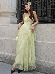 Sexy Strapless Maxi Dress Women Bandage Cross Patchwork Jacquard Backless Sleeveless Elegant Party Vacation Vestidos voguable